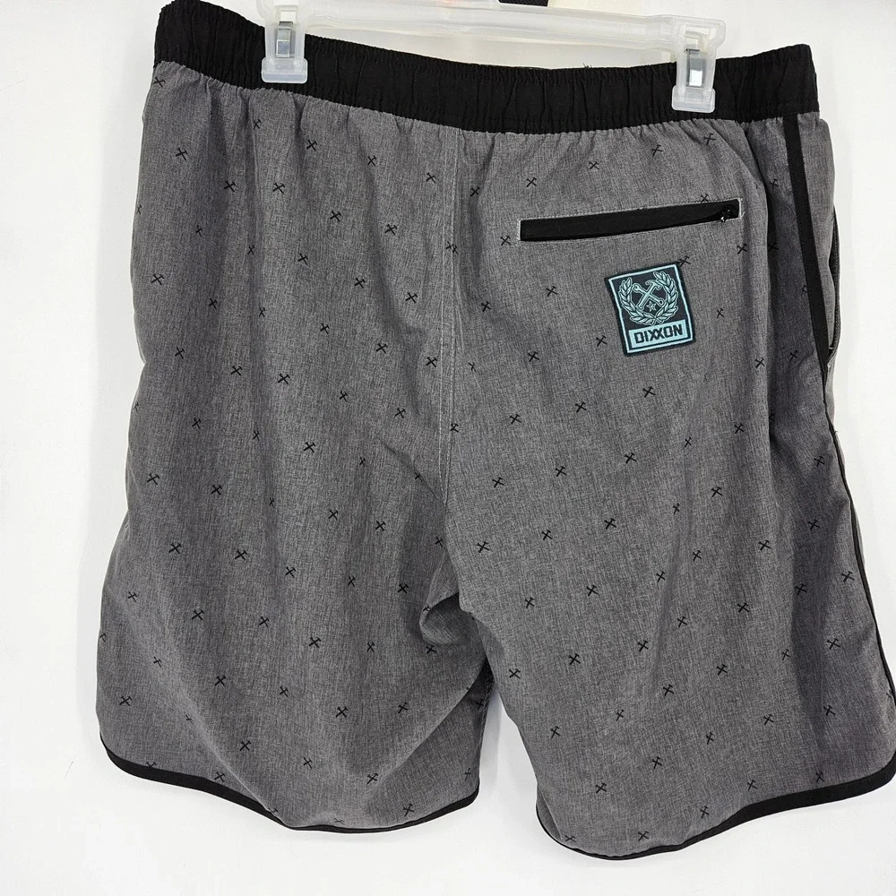 Dixxon Board Shorts Mens Medium Gray Swimwear Trunks Summer Unlined